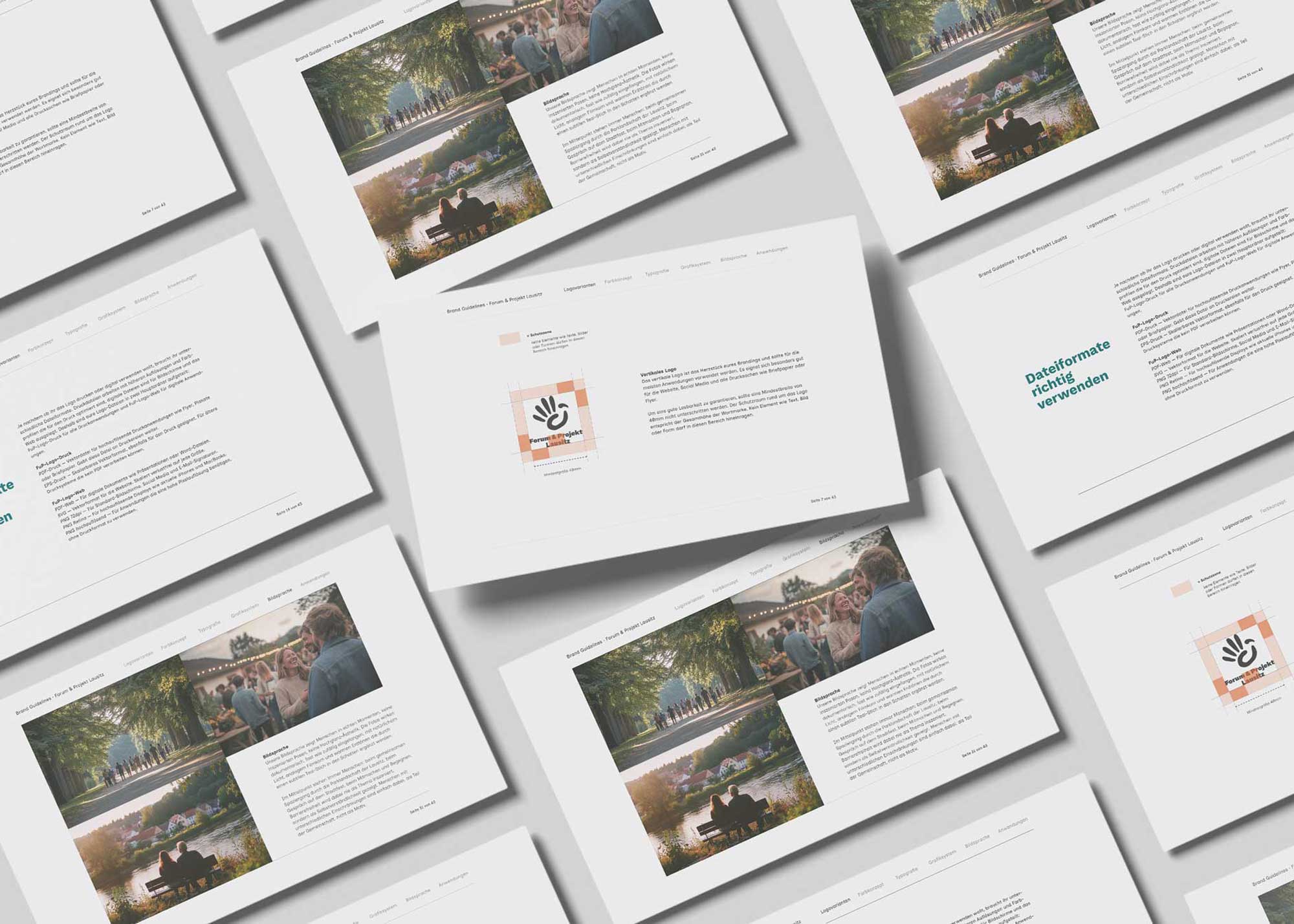 Brand Guidelines und Farbpalette Forum & Projekt Lausitz